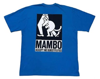 90s Mambo Loud Shirt - Maat M - Jim Mitchell Artist - Royal