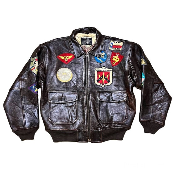 Vintage Avirex Leather Flight Jacket Type G-1 Top Gun Movie Vintage Avirex Leather Flight Jacket Type G-1 Top Gun Movie