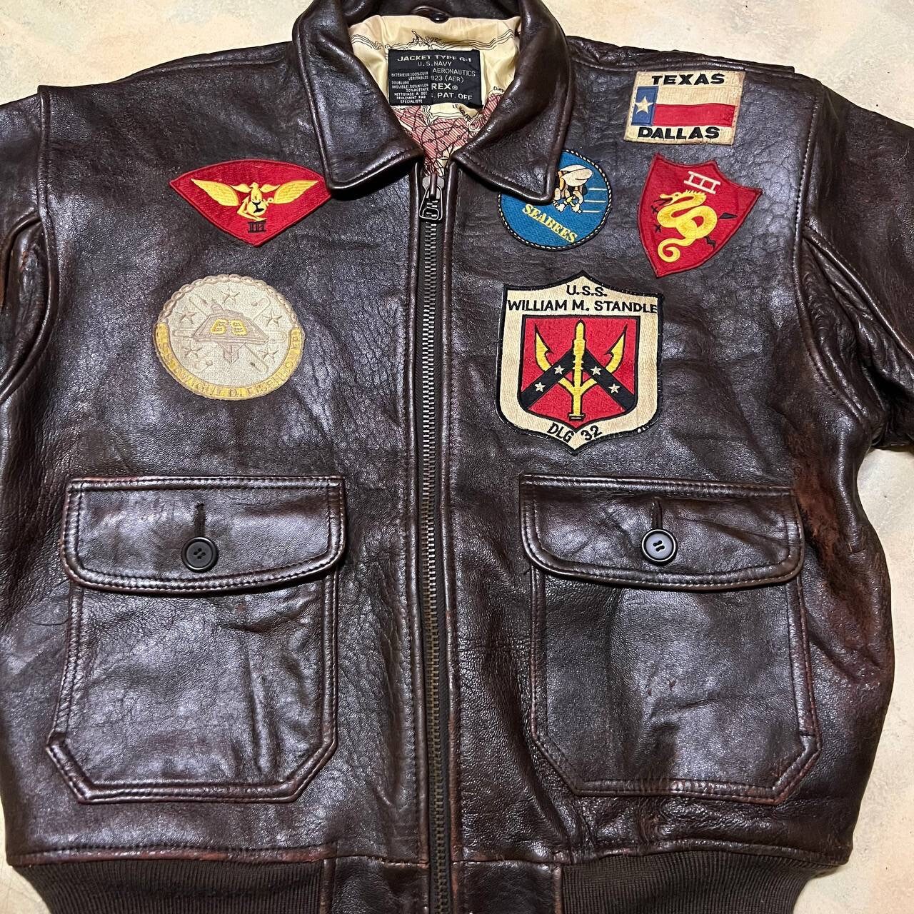 Vintage Avirex Leather Flight Jacket Type G-1 Top Gun Movie Vintage Avirex Leather Flight Jacket Type G-1 Top Gun Movie