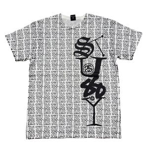 Stussy Full Print Big Logo T Shirt Size L