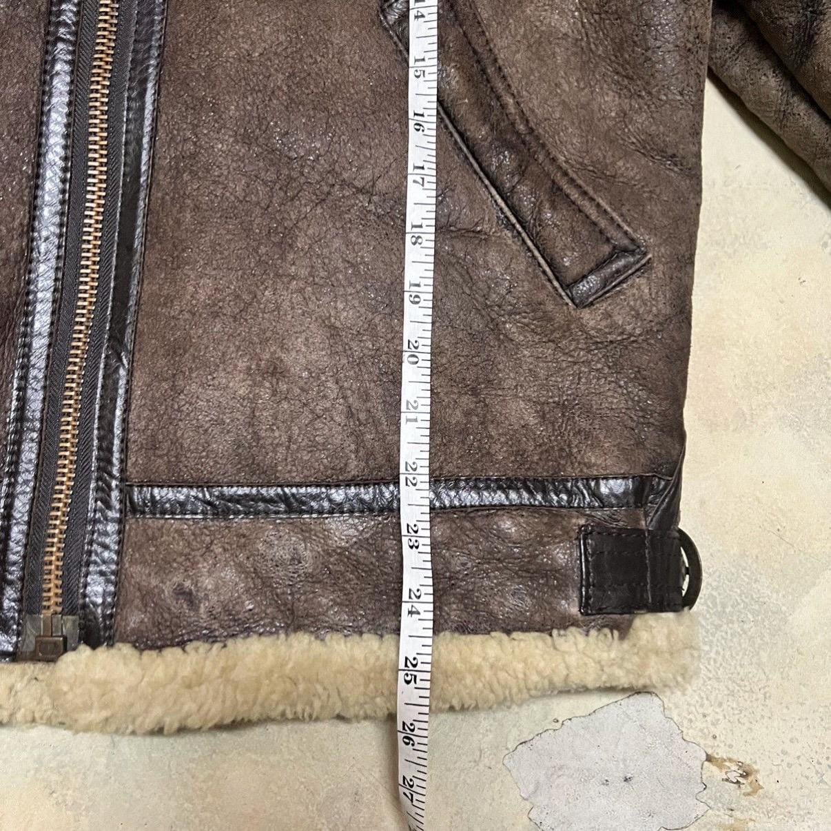 Vintage Type B-3 Sherpa Leather Jacket Military Army Style - Etsy