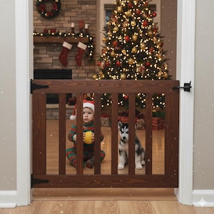 Haustier-Gate-hölzernes Baby-Tor nach Maß mit zurückgefordertem Holz Langlebige umweltfreundliche Kinder- und Hundesichere Barriere für zu Hause