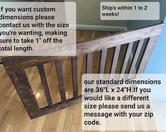 Wooden Baby Gate Or Pet Gate Custom Made With Reclaimed Wood.
