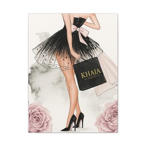 Chic Fashion Canvas Wall Art, Stylish Home Decor, Ballet Theme Art, Contemporary Living Room Decor, Gift for Her
