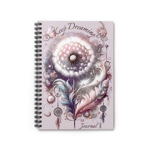 Watercolor Dandelion Spiral Notebook: Personalized Dreamy Journal