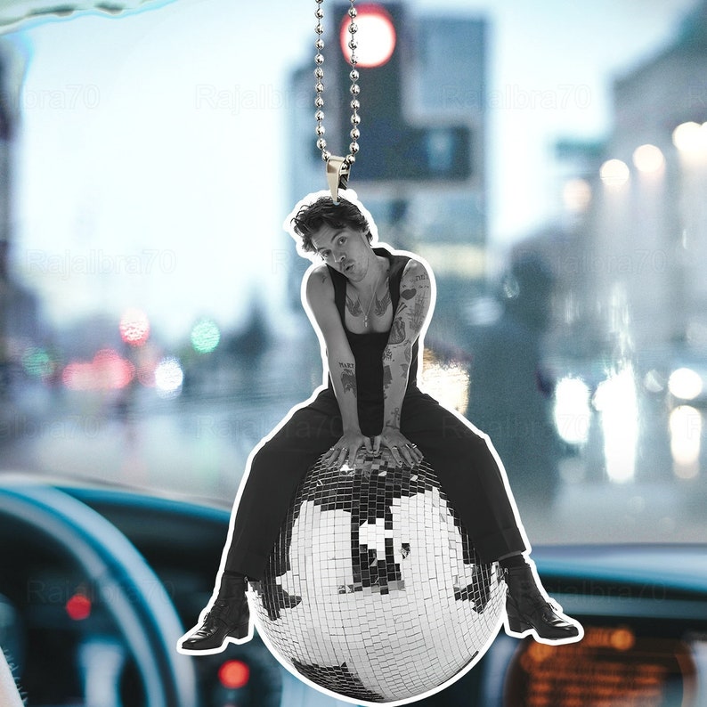 Harry Styles Disco Ball Car Ornament Funny Harry Styles Car Etsy