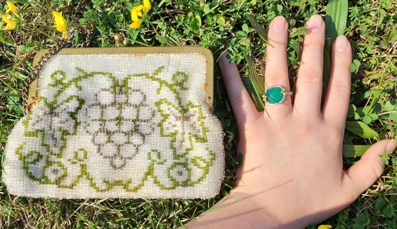 30s antique glass beaded purse - image 2