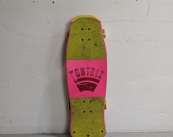 vintage skateboard neon yellow pink 80s decoration colorful 90s 80s 90s Contrix