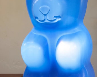 Extra large blue gummy bear lamp vintage children's room light 1990s