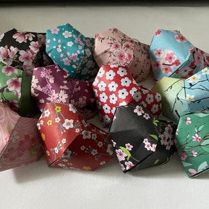 Lot de 6 ou 12 coeurs en origami à remplir, coeurs en papier à remplir, cadeaux de mariage, décoration de fête, baby shower, décoration de table, cadeau de la Saint-Valentin
