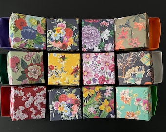 Handmade Origami Favor Boxes: Set of 6 or 12, choice of patterns