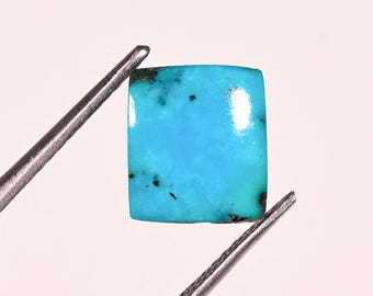 Zertifizierte natürliche Türkis Edelstein Cabochon, Rechteck Form, 2.50Ct für die Schmuckherstellung
