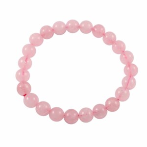 8 MM, Bransoletka z kwarcu różowego, Biżuteria z kamieni szlachetnych, Ręcznie robiona bransoletka z kryształu leczniczego, Prezent uzdrawiający emocjonalnie,
