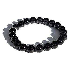 8 MM, Bransoletki z czarnego onyksu, Bransoletki z koralików, Delikatna bransoletka damska, Bransoletka z kamieni szlachetnych, Bransoletka rozciągliwa, Prezenty z bransoletką unisex,
