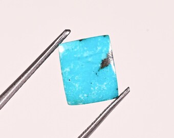 Natürlicher Türkis Cabochon: Rechteckiger Edelstein (2.80Ct, 9x8x4mm)