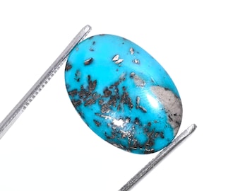Piedra preciosa cabujón suelta ovalada azul certificada de turquesa natural de 20,40 ct