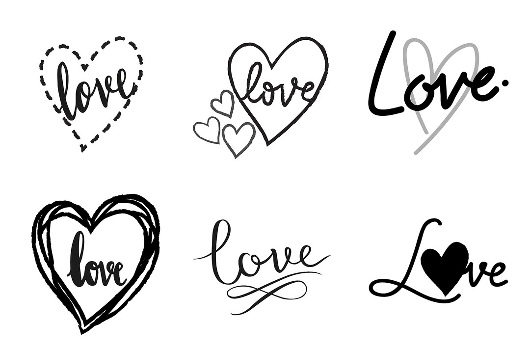 Valentine Love Heart SVG PNG EPS Files (digital Download) - Etsy