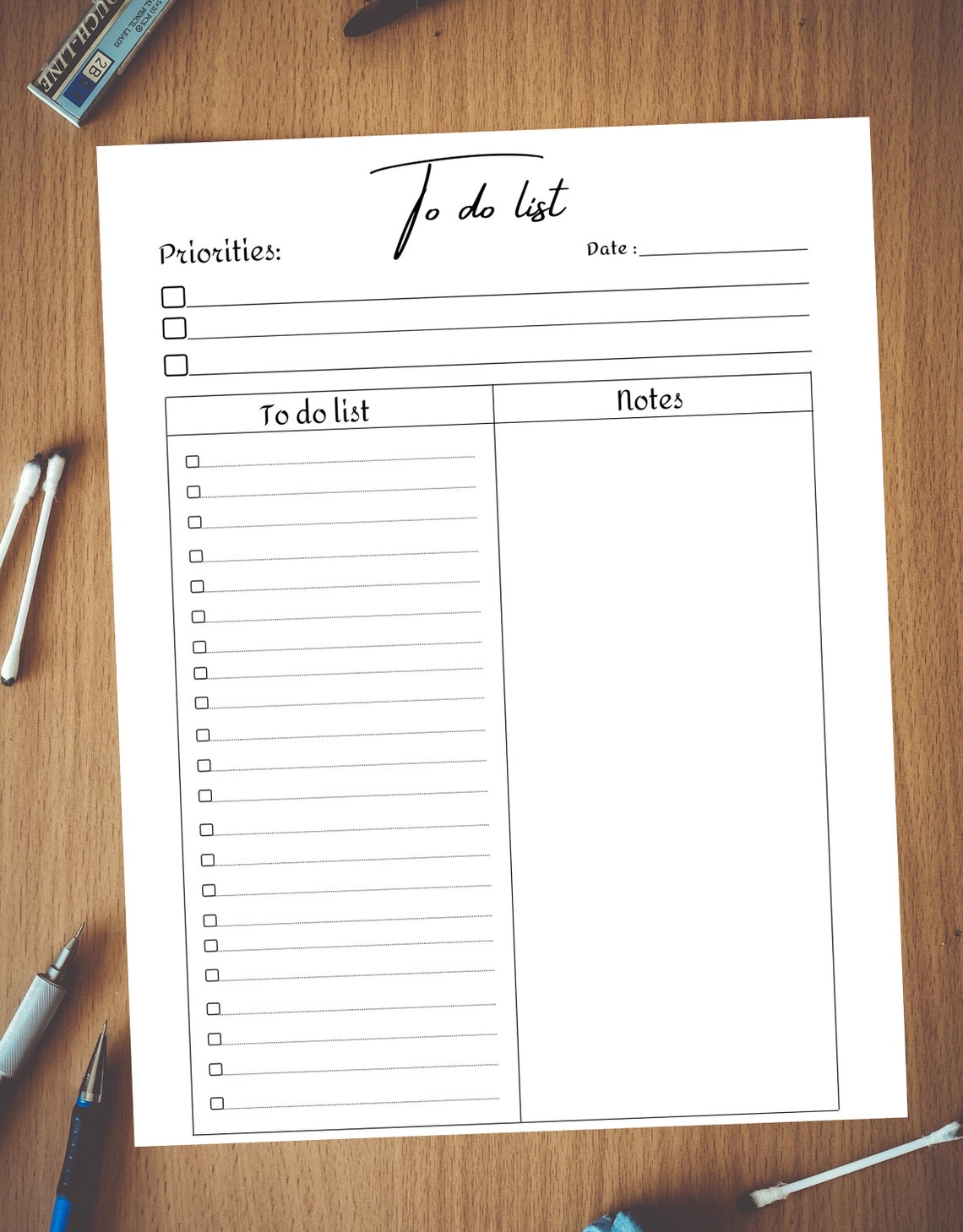 Editable to Do List, to Do List Printable, Blank List, Check List ...