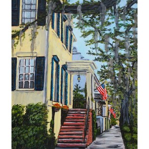 Savannah Georgia Art Print: Historic Jones Street Homes