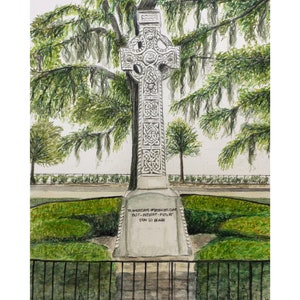 Savannah Georgia Art Print, Celtic Cross Print, Savannah Georgia Wall Décor, Savannah Georgia Watercolor Print, Savannah Georgia Print