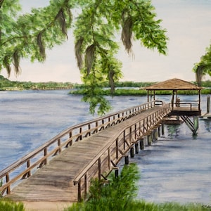Savannah Georgia Print, Savannah Georgia Wall Décor, Coastal Watercolor Print, Savannah Marsh Watercolor Print, Marsh Print, Low Country