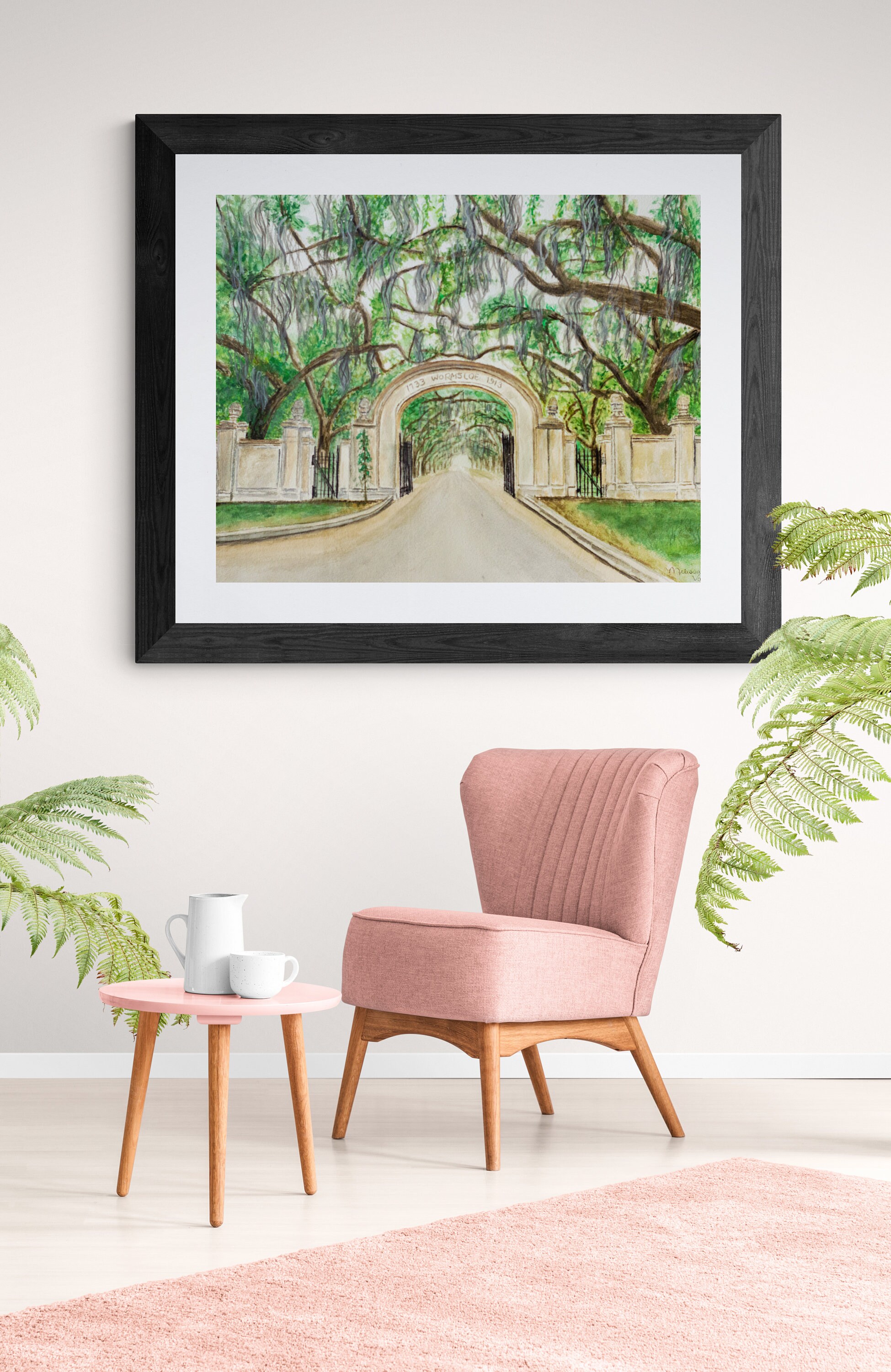 Savannah Georgia Art Print, Live Oak Print, Savannah Georgia Print ...