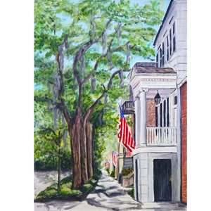 Savannah Georgia Architecture Print: Historic Jones Street Giclée Art Print