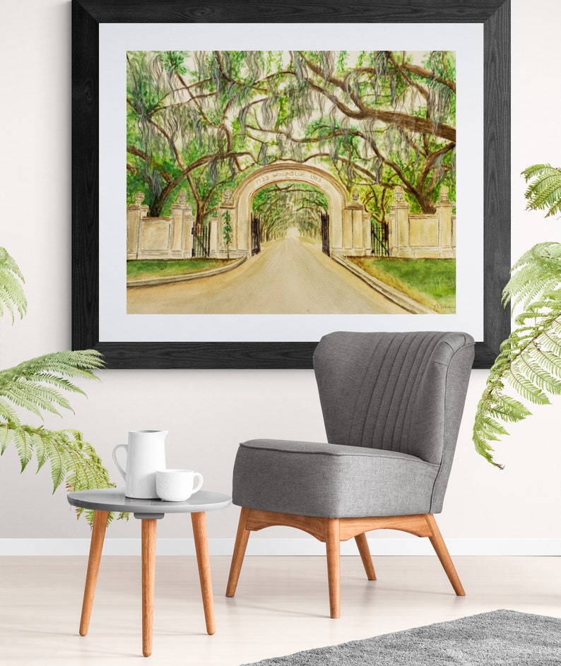 Savannah Georgia Art Print Live Oak Print Savannah Georgia - Etsy