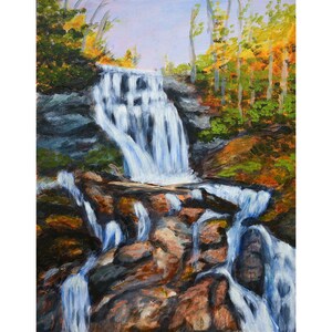 Impresión de la cascada Anna Ruby Falls de Georgia: Bellas Artes de las Montañas del Norte de Georgia