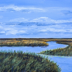 Marsh Print, Marsh Landscape Print, Marsh Art Print, Marsh Painting, Low Country Print, Coastal Marsh Print, Low Country Art Print
