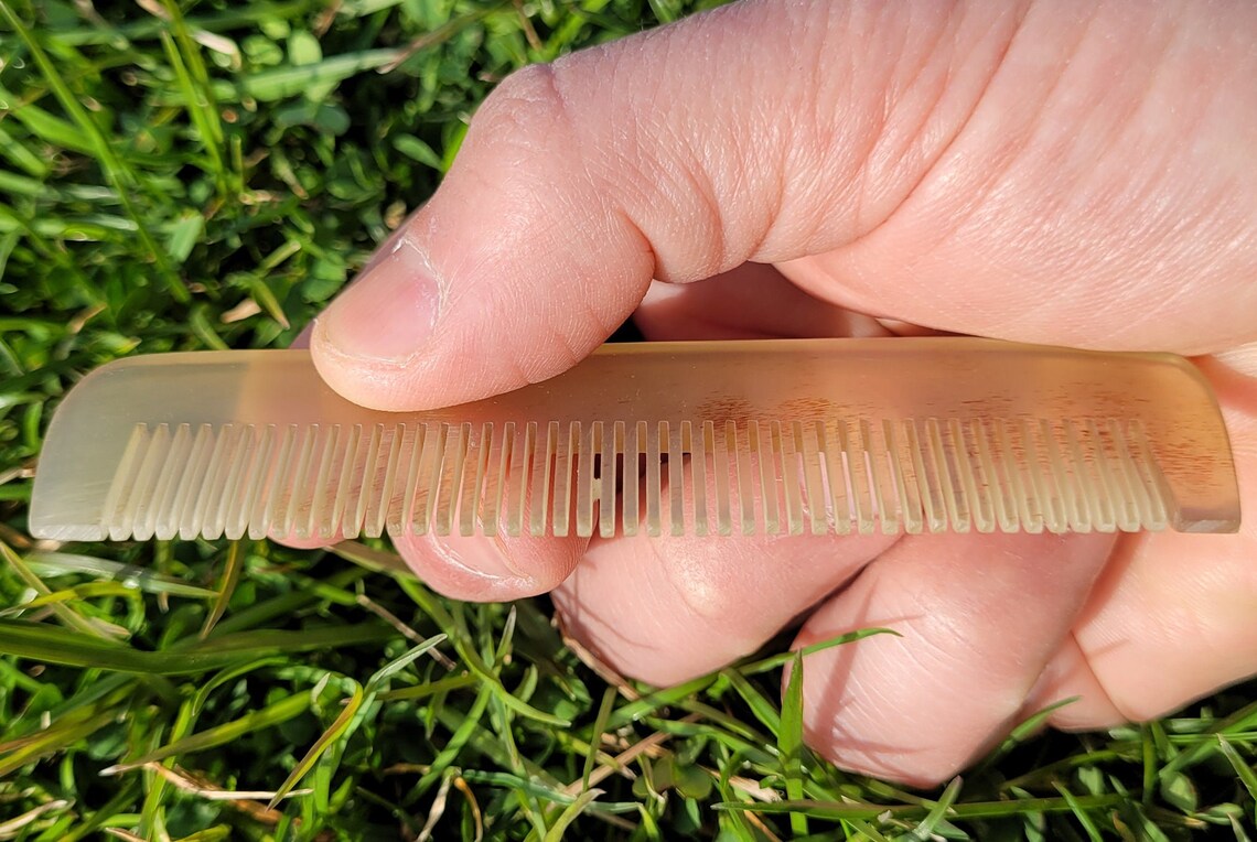 Bone Horn Comb for Men Natural Vintage Hair Comb Beard Comb Etsy