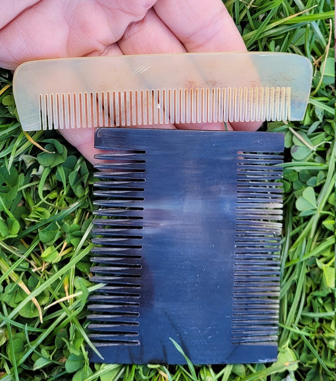 Bone Horn Comb for Men, Natural Vintage Hair Comb, Beard Comb