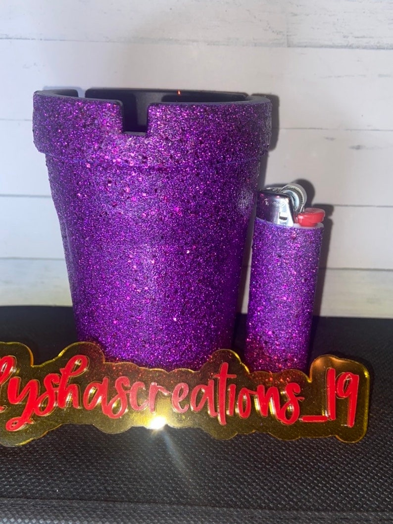 Portable Car Ashtray and Lighter Set Etsy