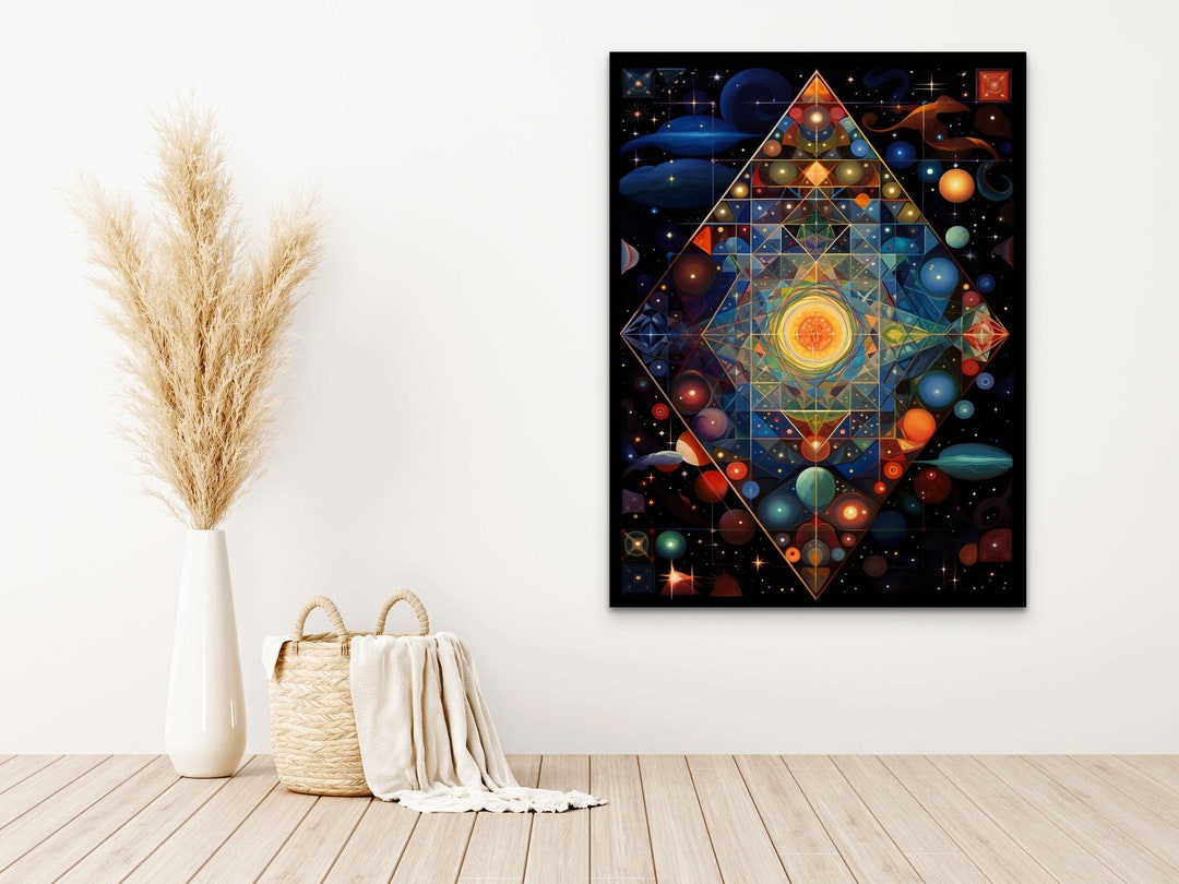 Sacred Geometry Hi-def Premium Metal Wall Art Prints, Metaphysical ...