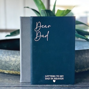 Cartas a mi papá / Diario personalizado / Querido hijo / Diario de recuerdos de memoria / Diario de cuero personalizado / Regalo para hija / Regalo para hijo