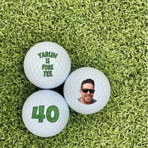 40. Geburtstag Geschenk | Kundenspezifische Golfbälle | Personalisiertes Geschenk für Papa | Geschenk für Papa | Golf Geschenk zum Geburtstag | Trauzeugengeschenk | Golf Geschenk für Männer