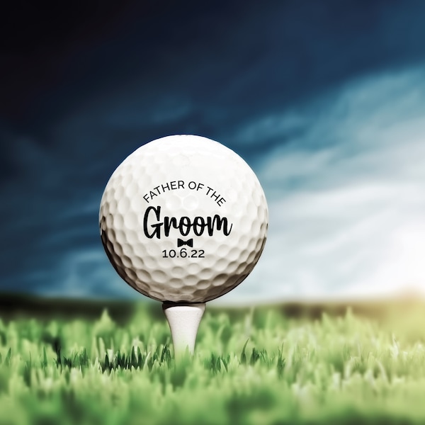 Father of the Groom | Custom Golf Balls | Personalized Gifts | Wedding Gifts | Golf Gift | Groomsmen Gifts | Best Man | Wedding Favors