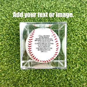 Balle de baseball personnalisée | Cadeaux fête des pères | Cadeaux de baseball | Baseball photo personnalisé | Cadeaux de mariage | Cadeaux pour garçons d'honneur | Père de la mariée