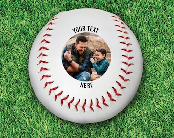 Custom Baseball Ball | Fathers Day Gifts | Baseball Gifts | Custom Photo Baseball | Wedding Gifts | Groomsmen Gifts | Father of the Bride