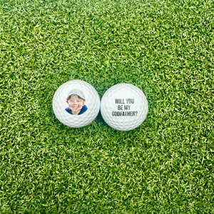 Custom Golf Balls: Personalized Photo or Text, Godfather Gift