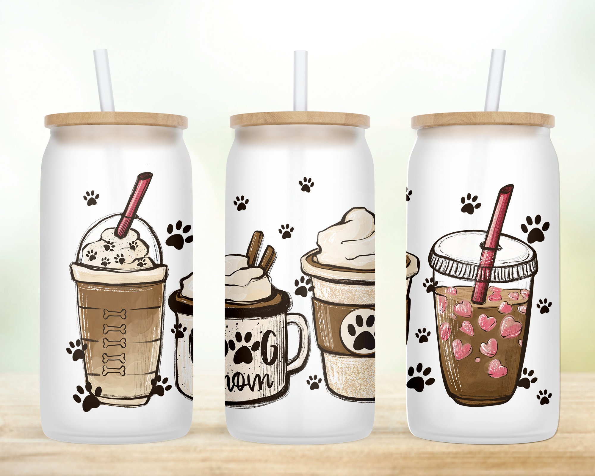 Dog Coffee Cup Custom Coffee Cup Dog Mama Iced Coffee Cup Etsy