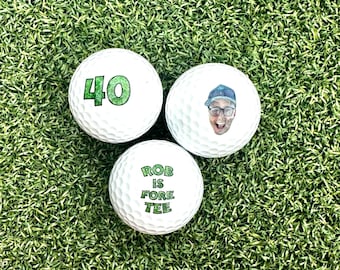 40th Birthday Gift | Custom Golf Balls | Personalized Gift for Dad | Gift for Dad | Birthday Golf Gift | Best Man Gift| Golf Gift for Men