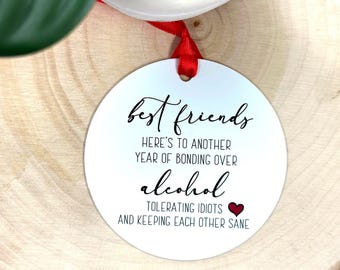 Best Friend Ornament | Personalized Gift | Custom Ornament | Best Friend Gifts | Christmas Ornaments | Christmas Gifts | Christmas Exchange