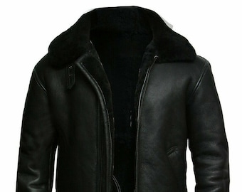 black sheepskin jacket
