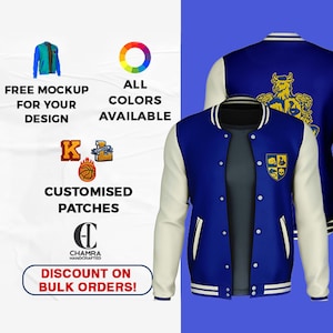 ChamraVarsityShop Custom Letterman Varsity Jacket