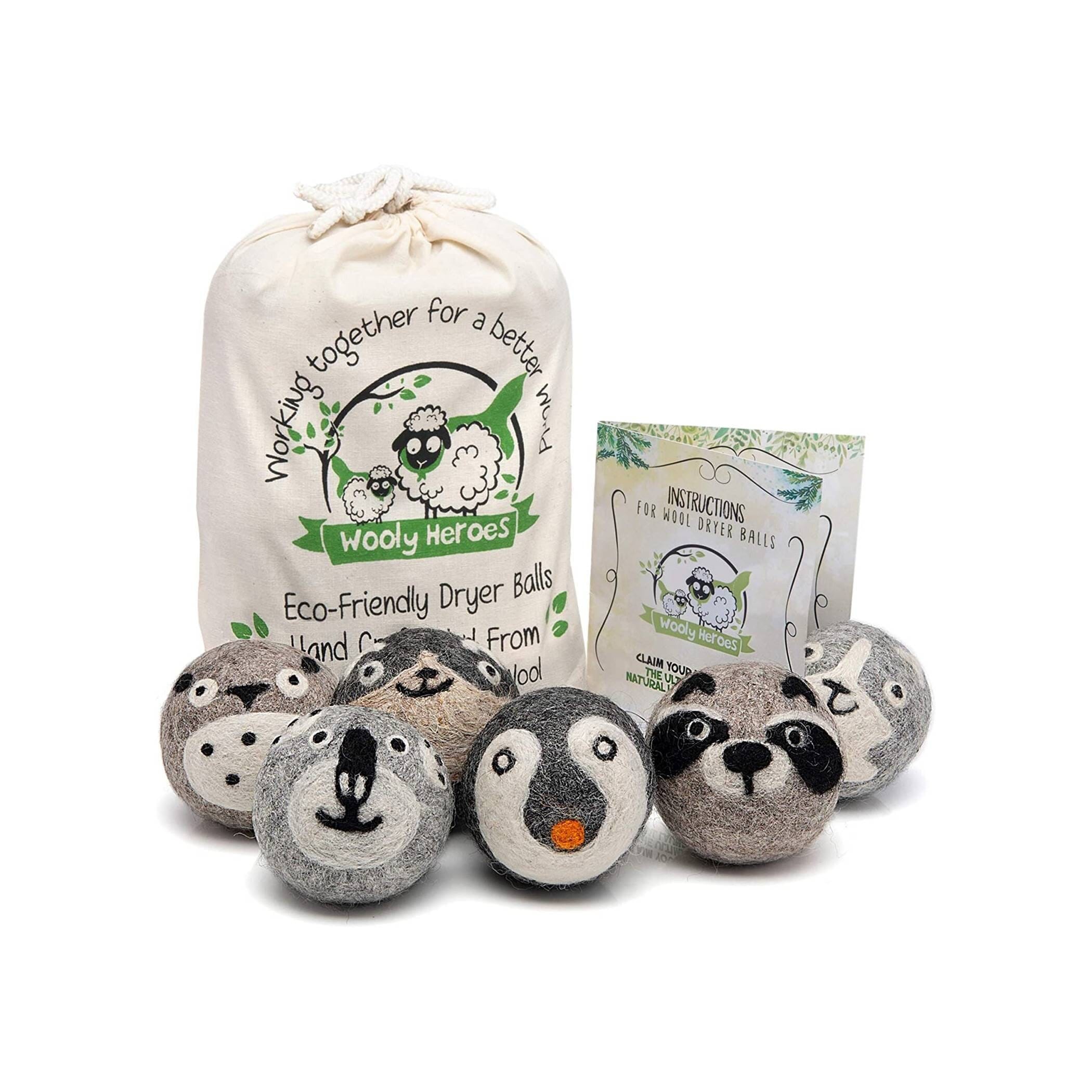 Wooly Heroes Dryer Balls 100 Organic Wool Sustainable Eco