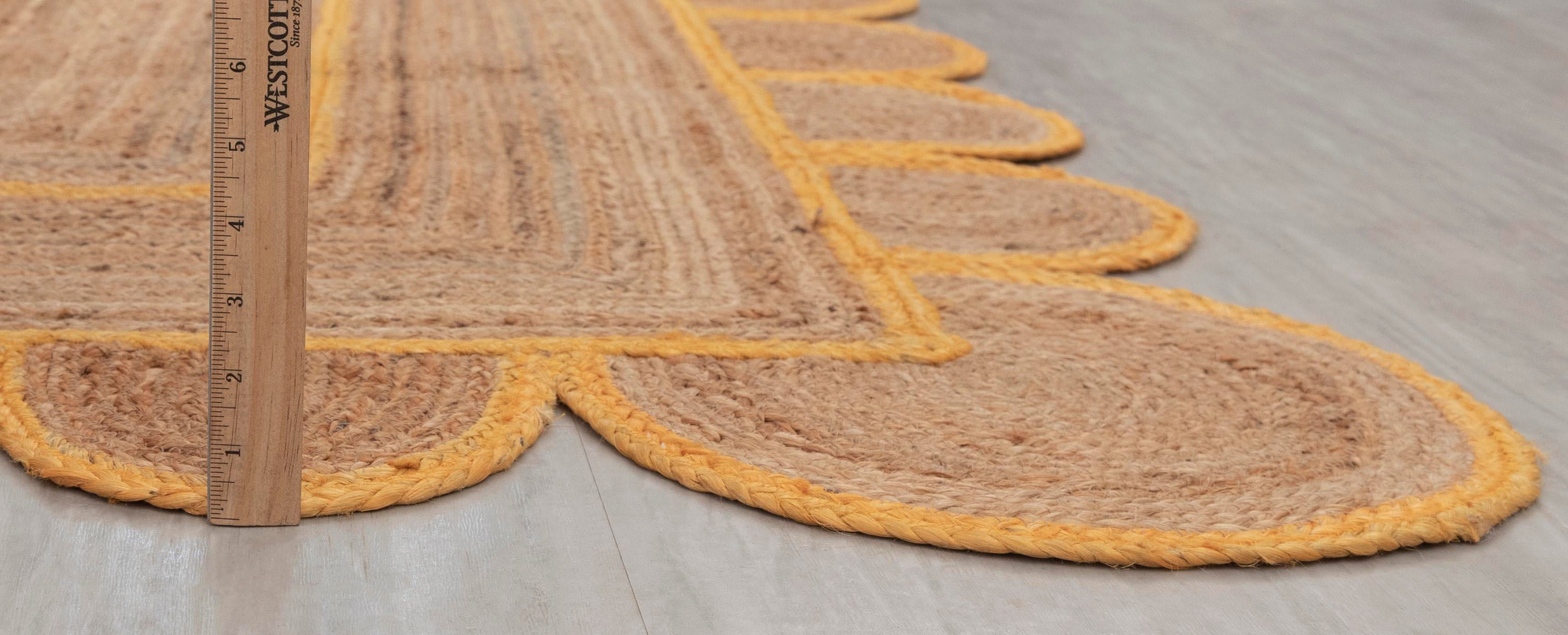 Scalloped Jute Runner Rug Jute Scallop Rug Jute Runner Rug Etsy UK