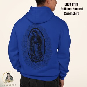 Virgencita Men Hoodie, Our Lady of Guadalupe Hoodie Sweatshirt, Virgen de Guadalupe Pullover, Vintage Catholic Hoodie, Xmas Gift for Him