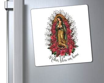 Virgen De Guadalupe Metallic Surface Magnet, Our Lady Of Guadalupe Magnet,