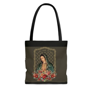 Our Lady Of Guadalupe Tote Bag, Jungfrau Maria Ästhetische Tasche, Jungfrau Guadalupe Umhängetasche, Boho Einkaufstasche, Katholik Geschenke